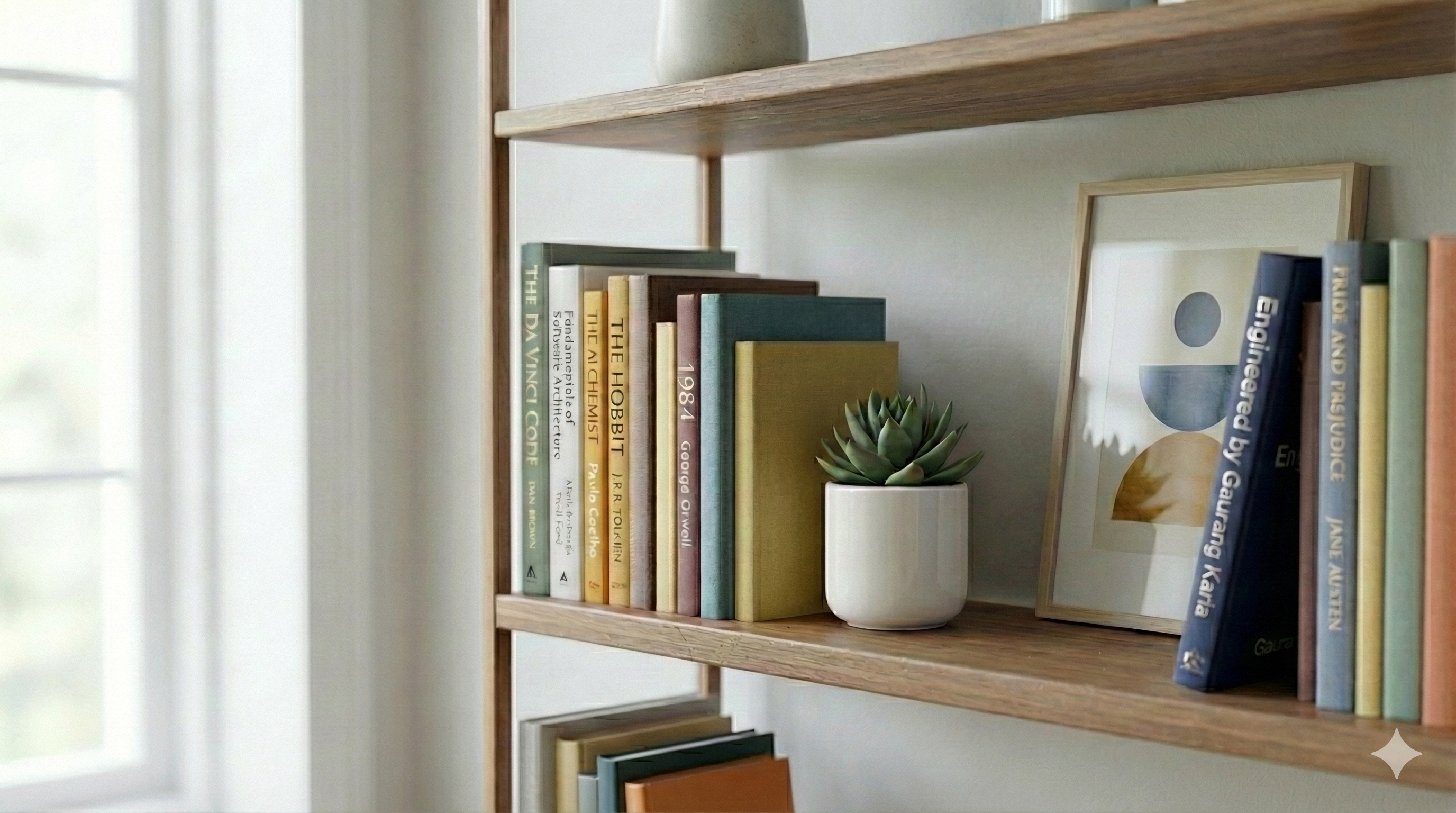 Bookshelf banner from LinkedIn